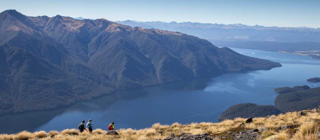 Hiking on the Kepler Track above Lake Te Anau |  Triips and Tramps