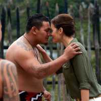 Taking part in a traditionally Maori welcome known as a hongi. |  Fraser Clements